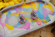 Load image into Gallery viewer, Arch sprinkle rainbow resin earrings