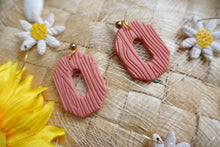 Load image into Gallery viewer, Peach tree bark wood dangle
