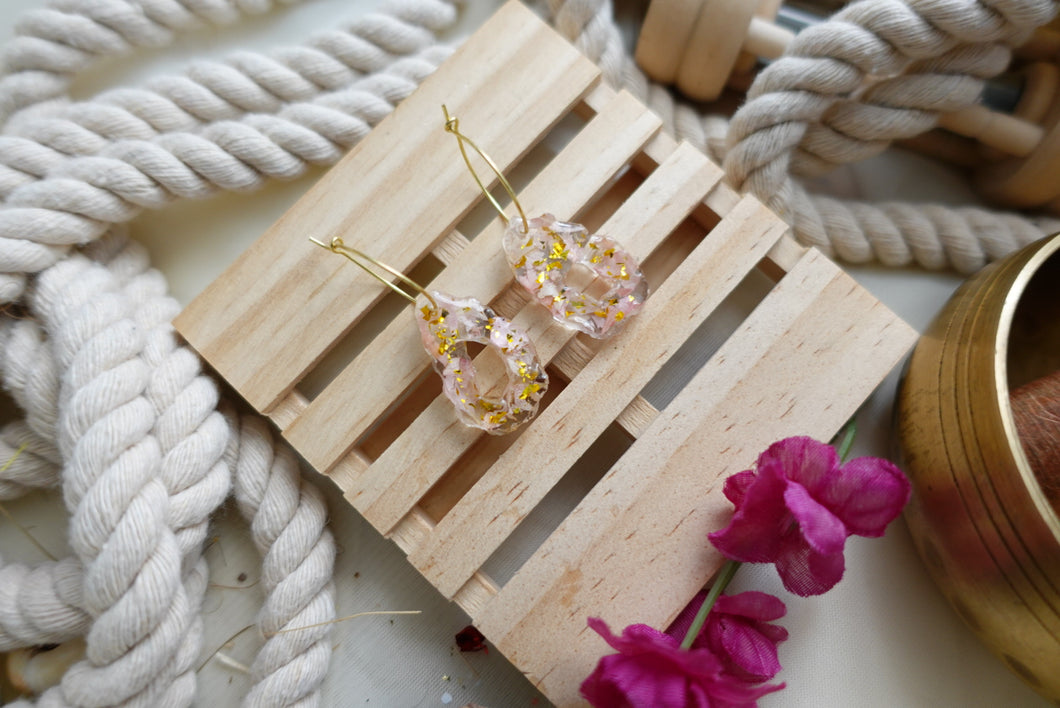 pink and gold organic donut hoop