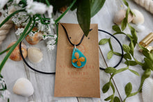 Load image into Gallery viewer, Orange and Blue Pendant Necklace
