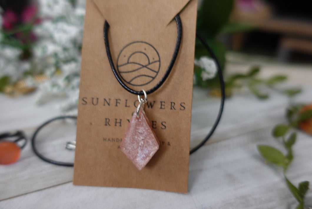 Pink Resin Necklace
