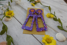 Load image into Gallery viewer, Purple Sprinkle Dangle Earrings
