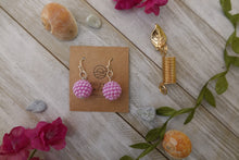 Load image into Gallery viewer, Pink Round Small Ball Dangle Earrings
