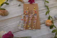 Load image into Gallery viewer, Rainbow Dot Dangle earrings
