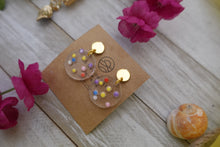 Load image into Gallery viewer, Small Rainbow Dot Earrings
