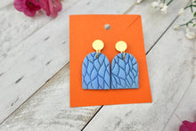 Load image into Gallery viewer, Light blue arch earrings
