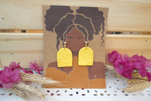 Load image into Gallery viewer, Yellow flower arch earrings
