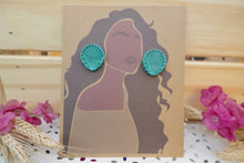 Load image into Gallery viewer, Green Sea shell studs
