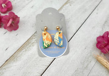 Load image into Gallery viewer, Small half circle dangle earrings | halftime moon dangle
