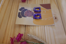 Load image into Gallery viewer, Purple Arch Dangle Earrings
