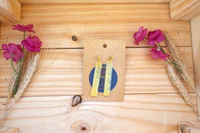 Load image into Gallery viewer, Yellow bar dangle earrings
