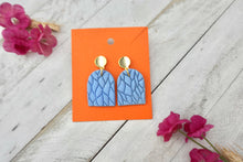 Load image into Gallery viewer, Light blue arch earrings
