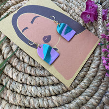 Load image into Gallery viewer, Marble colorful arch earrings
