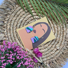 Load image into Gallery viewer, Marble colorful arch earrings
