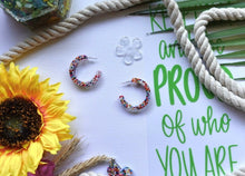 Load image into Gallery viewer, Rainbow Sprinkle Hoops
