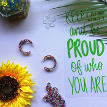 Load image into Gallery viewer, Rainbow Sprinkle Hoops
