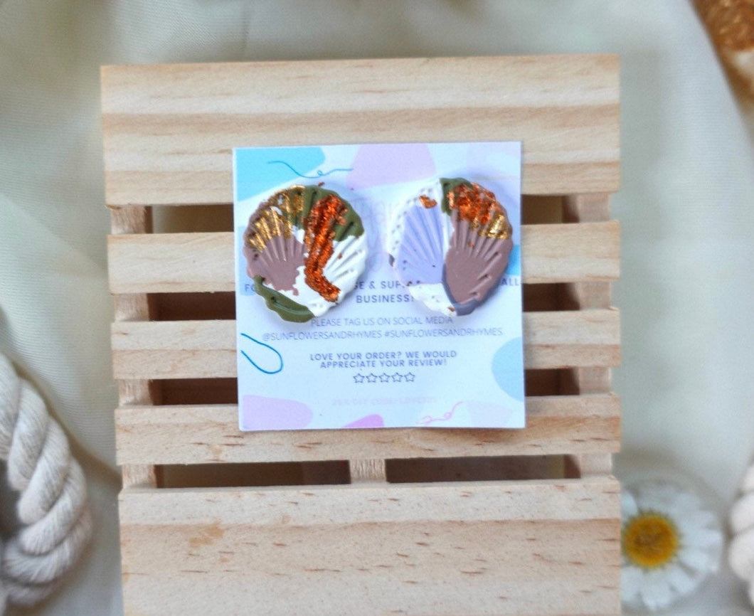 Terrazzo Shell studs