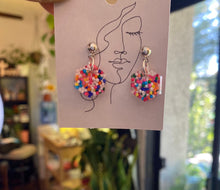Load image into Gallery viewer, Small hexagon mini  sprinkle Earrings | resin jewelry | Handmade

