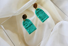 Load image into Gallery viewer, small arch earrings | book earrings |handmade
