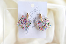 Load image into Gallery viewer, Square confetti earrings | handmade
