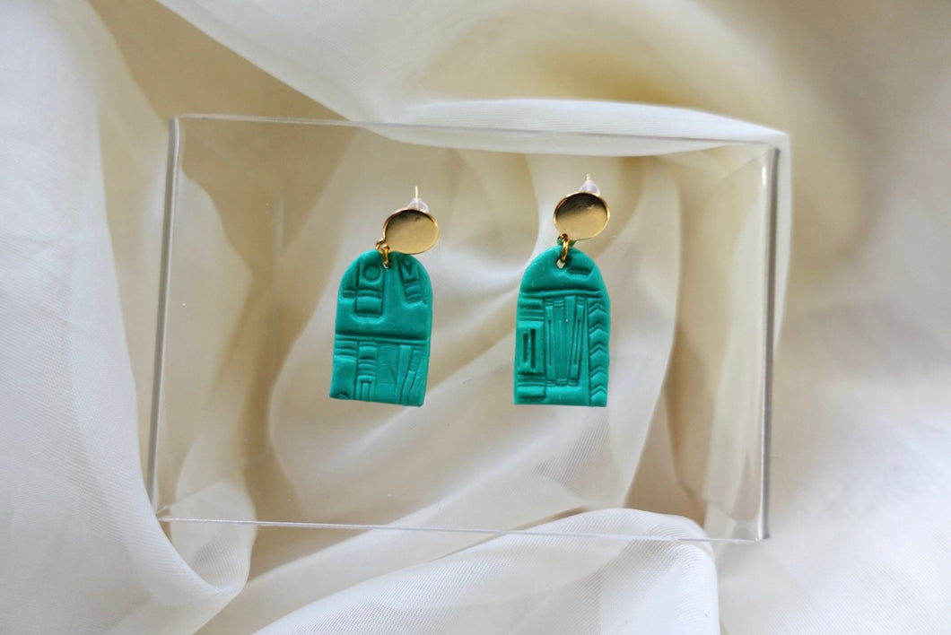 small arch earrings | book earrings |handmade