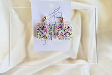 Load image into Gallery viewer, Square confetti earrings | handmade
