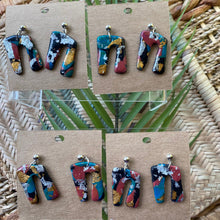 Load image into Gallery viewer, Organic shape dangle terrazzo polymer clay earrings
