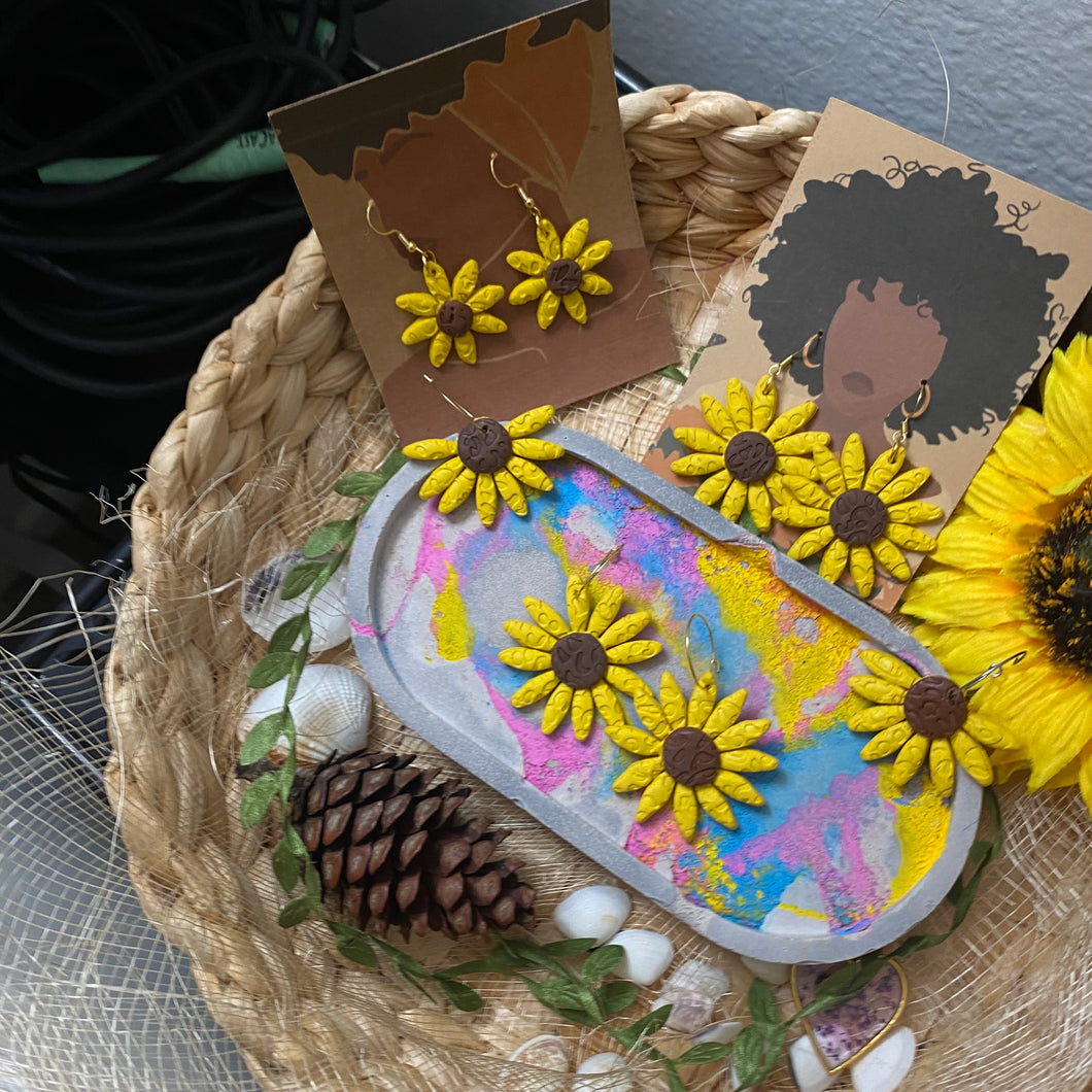 Sunflower Dangle Earrings