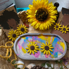 Load image into Gallery viewer, Sunflower Dangle Earrings
