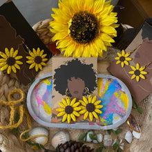 Load image into Gallery viewer, Sunflower Dangle Earrings
