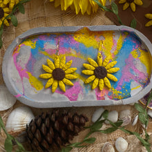 Load image into Gallery viewer, Sunflower Dangle Earrings
