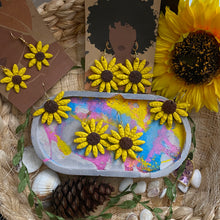 Load image into Gallery viewer, Sunflower Dangle Earrings
