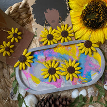 Load image into Gallery viewer, Sunflower Dangle Earrings
