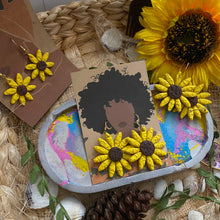 Load image into Gallery viewer, Sunflower Dangle Earrings
